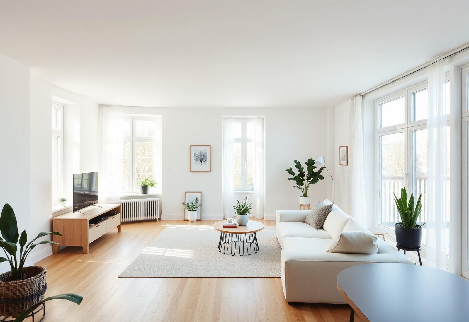 Bright shared living room